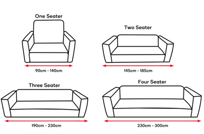 Ovela 4 Seater Sofa Cover Stretch (Black)