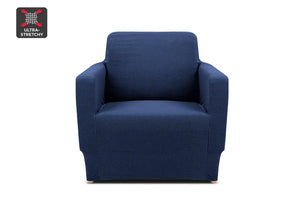 OVELA 1 SEATER SOFA COVER WAFFLE (NAVY)