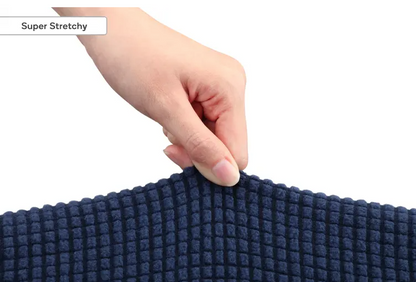 OVELA 2 SEATER SOFA COVER WAFFLE (NAVY)