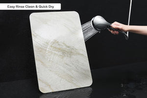Ovela Ocean Marble Natural Super Absorbent Bathroom Floor Mat
