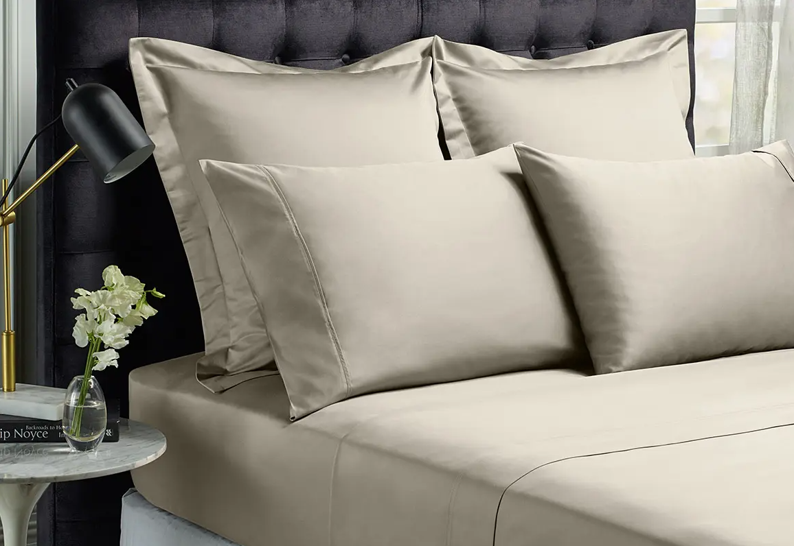 Royal Comfort 1500TC Cotton Blend Bed Sheet Set (Double, Stone)