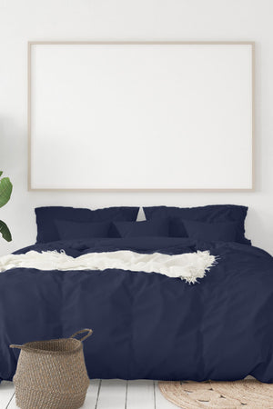 OVELA 1000TC Cotton Rich Sheet Set (Queen Midnight Blue)