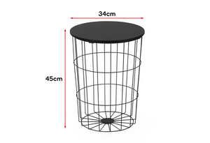 Shangri-La Wire Nest Side Table (Black)