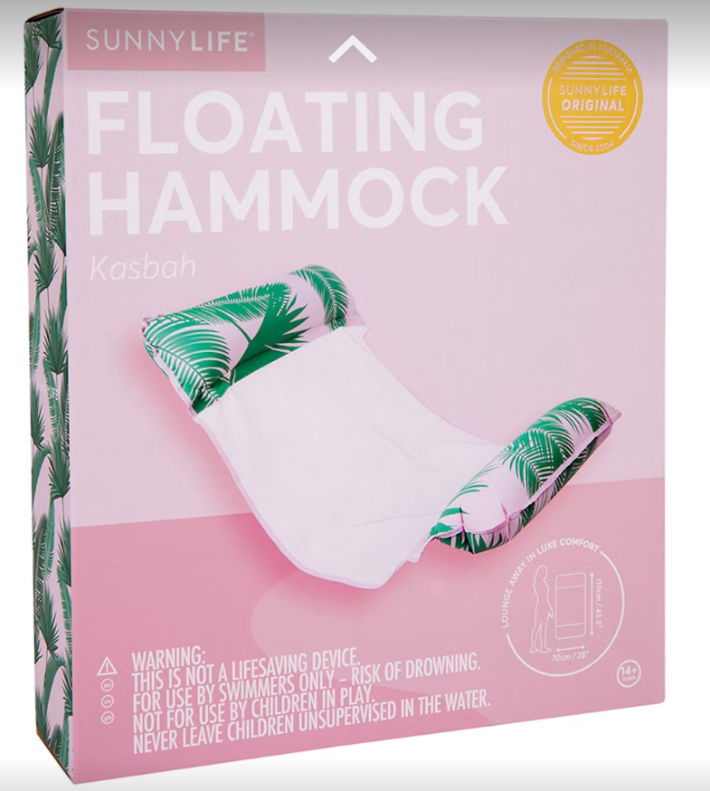 SUNNYLIFE FLOATING HAMMOCK KASBAH