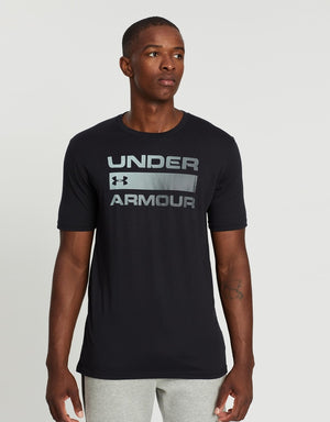UNDER ARMOUR MEN'S SHORT SLEEVE TEE (BLACK/RHINO GRAY SIZE XL)