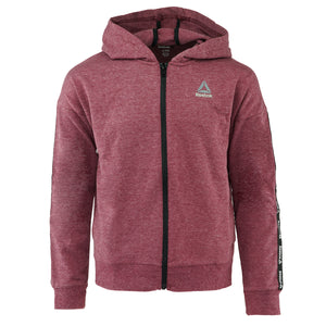 REEBOK GIRLS' ACTIVE FULL ZIP HOODIE (DARK BERRY SIZE 4)