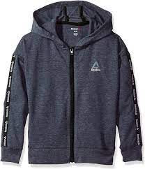 REEBOK GIRLS' ACTIVE FULL ZIP HOODIE (MEDIEVAL BLUE SIZE 6X)
