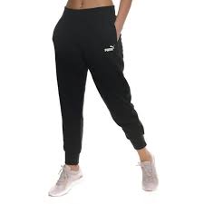 PUMA WOMEN'S ESSENTIAL SWEATPANTS FLEECE (PUMA BLACK SIZE L)