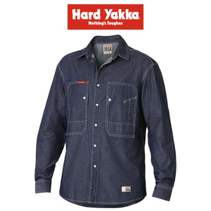 Hard Yakka Denim Long Sleeve Work Shirt - Small Mens