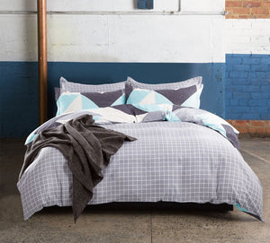 Modern City Reversible Quilt Cover Set Queen