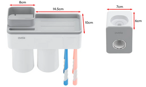 Ovela Bathroom Organiser with Toothpaste Dispenser