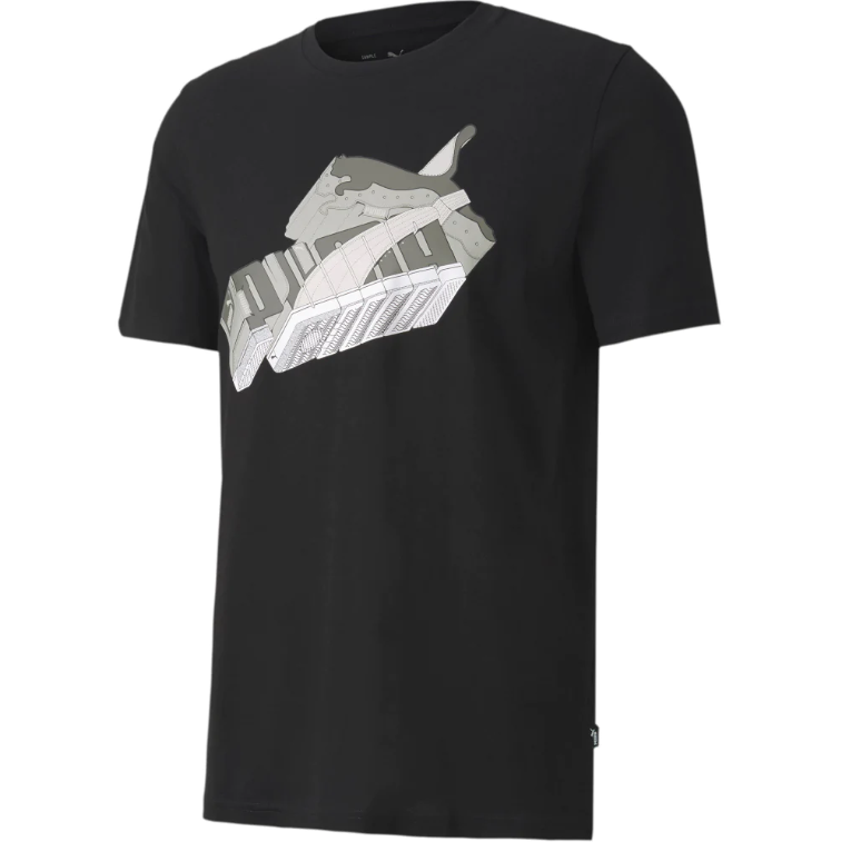 PUMA SNEAKER INSPIRED TEE - BLACK -M