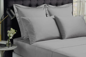 ROYAL COMFORT KING 1500TC  COTTON RICH QUILT COVER SET - DUSK GREY