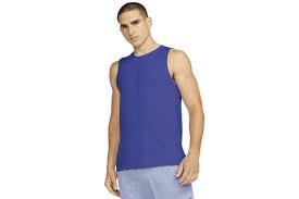 Nike Men's Dri-FIT Tank (Lapis/Aluminium/Black, Size XL)
